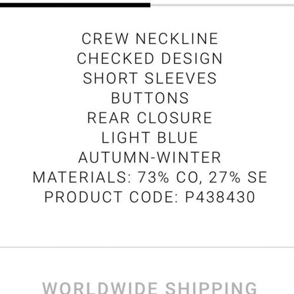 Samsoe Samsoe Blue White Celestine Gingham Cotton Silk Blouse Top Size Medium - Picture 8 of 11